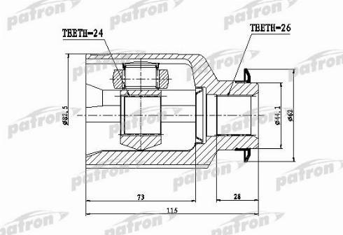 Patron PCV1809 - Kit giunti, Semiasse autozon.pro