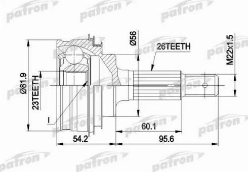 Patron PCV1346 - Kit giunti, Semiasse autozon.pro