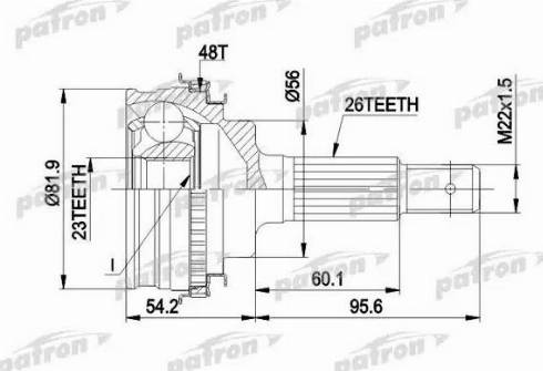 Patron PCV1347 - Kit giunti, Semiasse autozon.pro