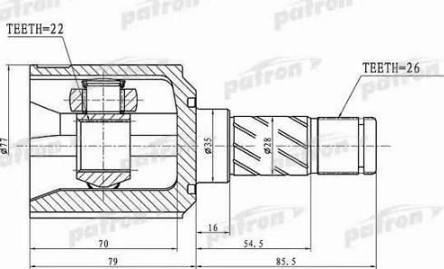 Patron PCV1359 - Kit giunti, Semiasse autozon.pro