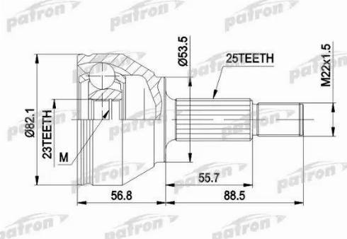 Patron PCV1354 - Kit giunti, Semiasse autozon.pro