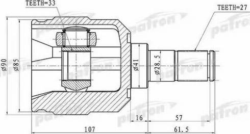 Patron PCV1355 - Kit giunti, Semiasse autozon.pro