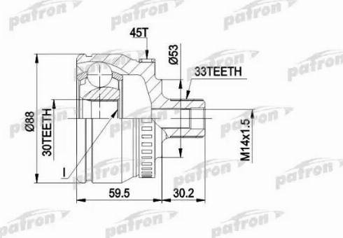 Patron PCV1375 - Kit giunti, Semiasse autozon.pro