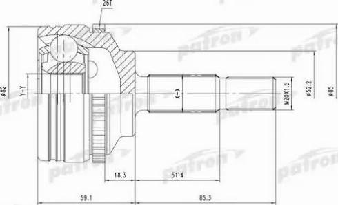 Patron PCV1378 - Kit giunti, Semiasse autozon.pro