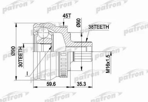 Patron PCV1377 - Kit giunti, Semiasse autozon.pro