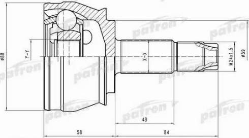 Patron PCV1245 - Kit giunti, Semiasse autozon.pro