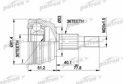 Patron PCV1241 - Kit giunti, Semiasse autozon.pro