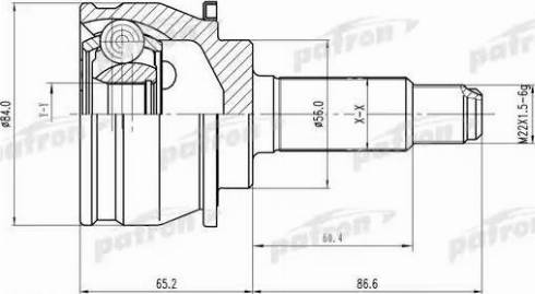 Patron PCV1247 - Kit giunti, Semiasse autozon.pro