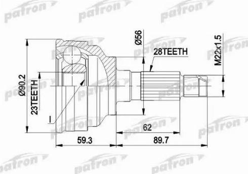 Patron PCV1268 - Kit giunti, Semiasse autozon.pro