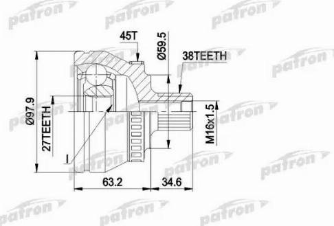 Patron PCV1267 - Kit giunti, Semiasse autozon.pro