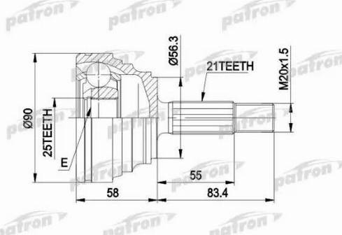 Patron PCV1204 - Kit giunti, Semiasse autozon.pro