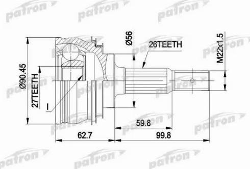 Patron PCV1207 - Kit giunti, Semiasse autozon.pro