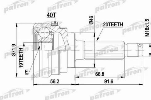 Patron PCV1280 - Kit giunti, Semiasse autozon.pro