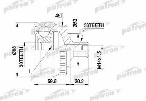 Patron PCV1239 - Kit giunti, Semiasse autozon.pro