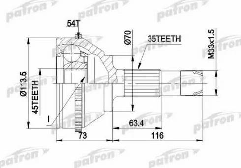 Patron PCV1236 - Kit giunti, Semiasse autozon.pro