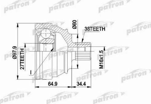 Patron PCV1230 - Kit giunti, Semiasse autozon.pro