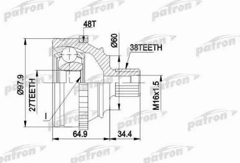 Patron PCV1229 - Kit giunti, Semiasse autozon.pro