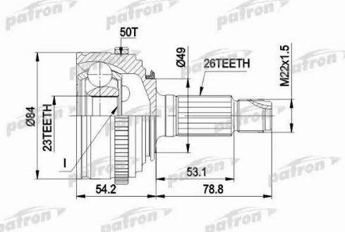 Patron PCV1220 - Kit giunti, Semiasse autozon.pro