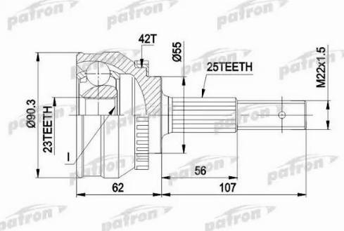 Patron PCV1275 - Kit giunti, Semiasse autozon.pro