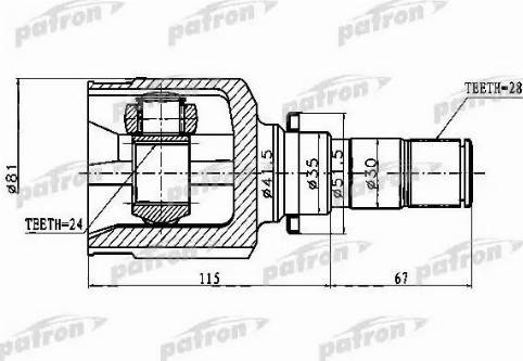 Patron PCV1747 - Giunto, Semiasse autozon.pro