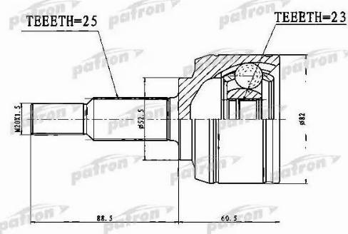 Patron PCV1767 - Kit giunti, Semiasse autozon.pro