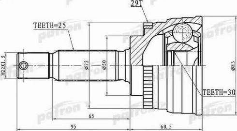 Patron PCV1721 - Kit giunti, Semiasse autozon.pro