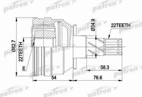 Patron PCV3008 - Kit giunti, Semiasse autozon.pro