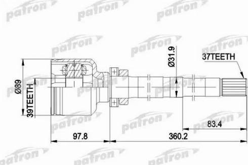 Patron PCV3013 - Kit giunti, Semiasse autozon.pro