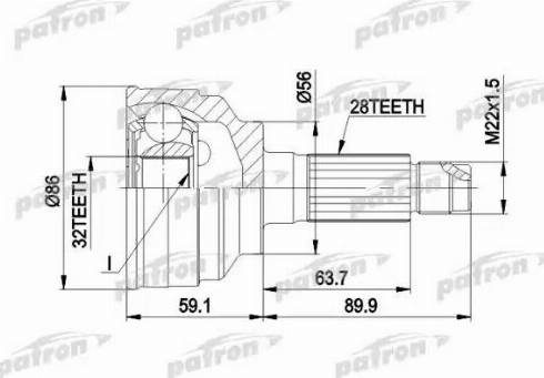 Patron PCV3021 - Kit giunti, Semiasse autozon.pro