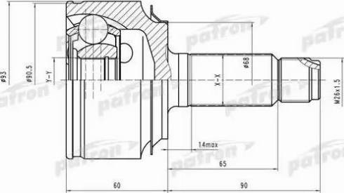 Patron PCV2124 - Kit giunti, Semiasse autozon.pro