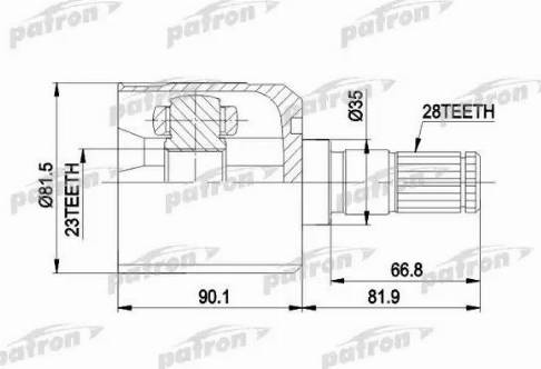 Patron PCV7301 - Kit giunti, Semiasse autozon.pro