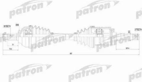 Patron PDS4621 - Albero motore / Semiasse autozon.pro