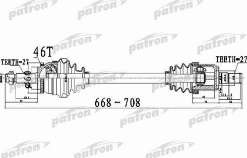 Patron PDS0498 - Albero motore / Semiasse autozon.pro