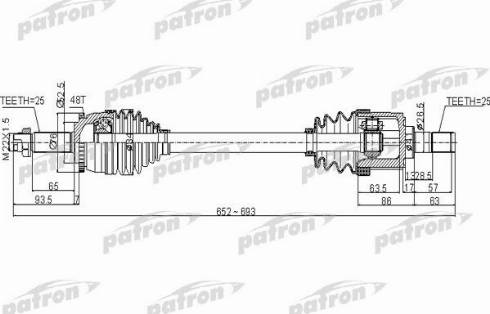 Patron PDS0504 - Albero motore / Semiasse autozon.pro