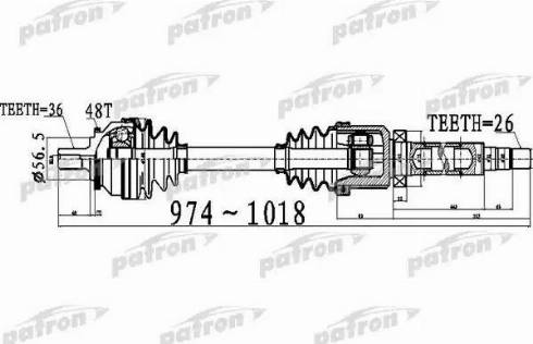 Patron PDS0536 - Albero motore / Semiasse autozon.pro