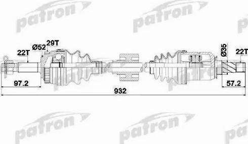 Patron PDS0193 - Albero motore / Semiasse autozon.pro