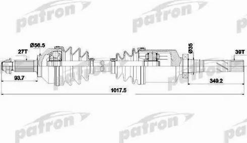 Patron PDS0378 - Albero motore / Semiasse autozon.pro