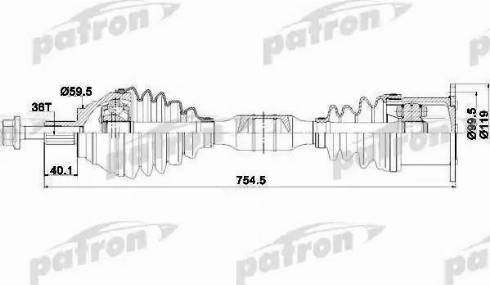 Patron PDS0254 - Albero motore / Semiasse autozon.pro