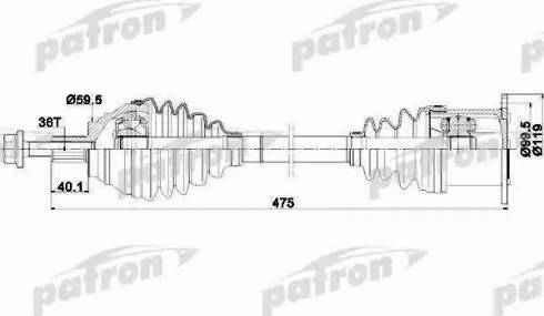 Patron PDS0251 - Albero motore / Semiasse autozon.pro