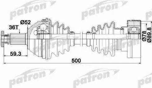 Patron PDS0206 - Albero motore / Semiasse autozon.pro