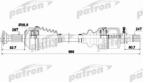 Patron PDS0225 - Albero motore / Semiasse autozon.pro