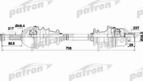 Patron PDS1075 - Albero motore / Semiasse autozon.pro