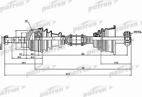 Patron PDS1115 - Albero motore / Semiasse autozon.pro