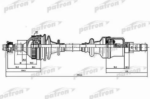 Patron PDS1136 - Albero motore / Semiasse autozon.pro