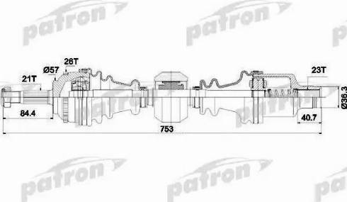 Patron PDS1398 - Albero motore / Semiasse autozon.pro