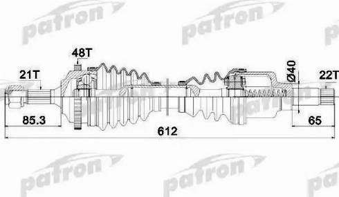 Patron PDS1381 - Albero motore / Semiasse autozon.pro