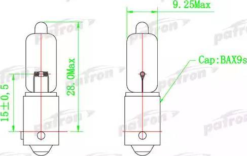 Patron PLH6W - Lampadina, luce di posizione posteriore autozon.pro