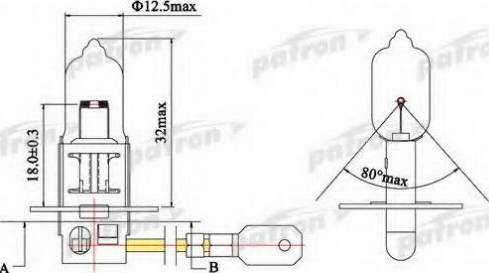 Patron PLH3-12/55 - Lampadina, Faro di svolta autozon.pro