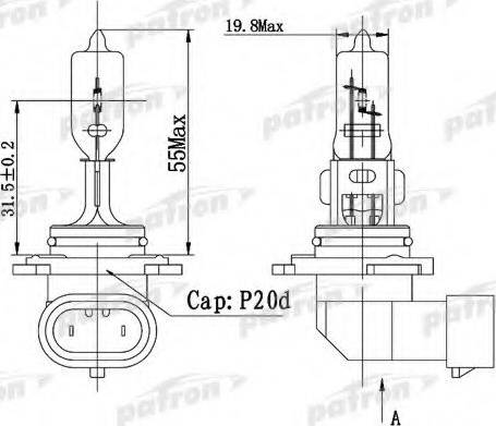 Patron PLHB3-12/60 - Lampadina, Faro di profondità autozon.pro