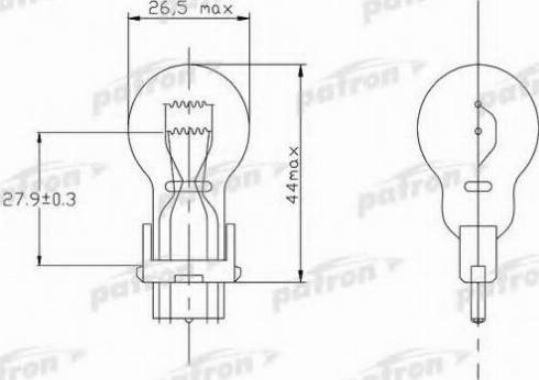 Patron PLP27/7W - Lampadina, Luce guida diurna autozon.pro